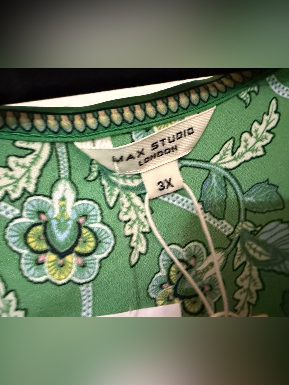 Max Studio Green Paisley Maxi Dress - Picture 3 of 7